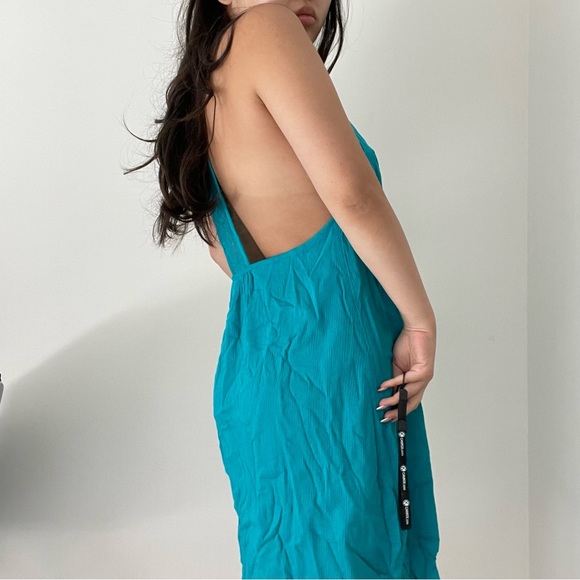 teal Roxy beach cover up dress - Picture 6 of 7